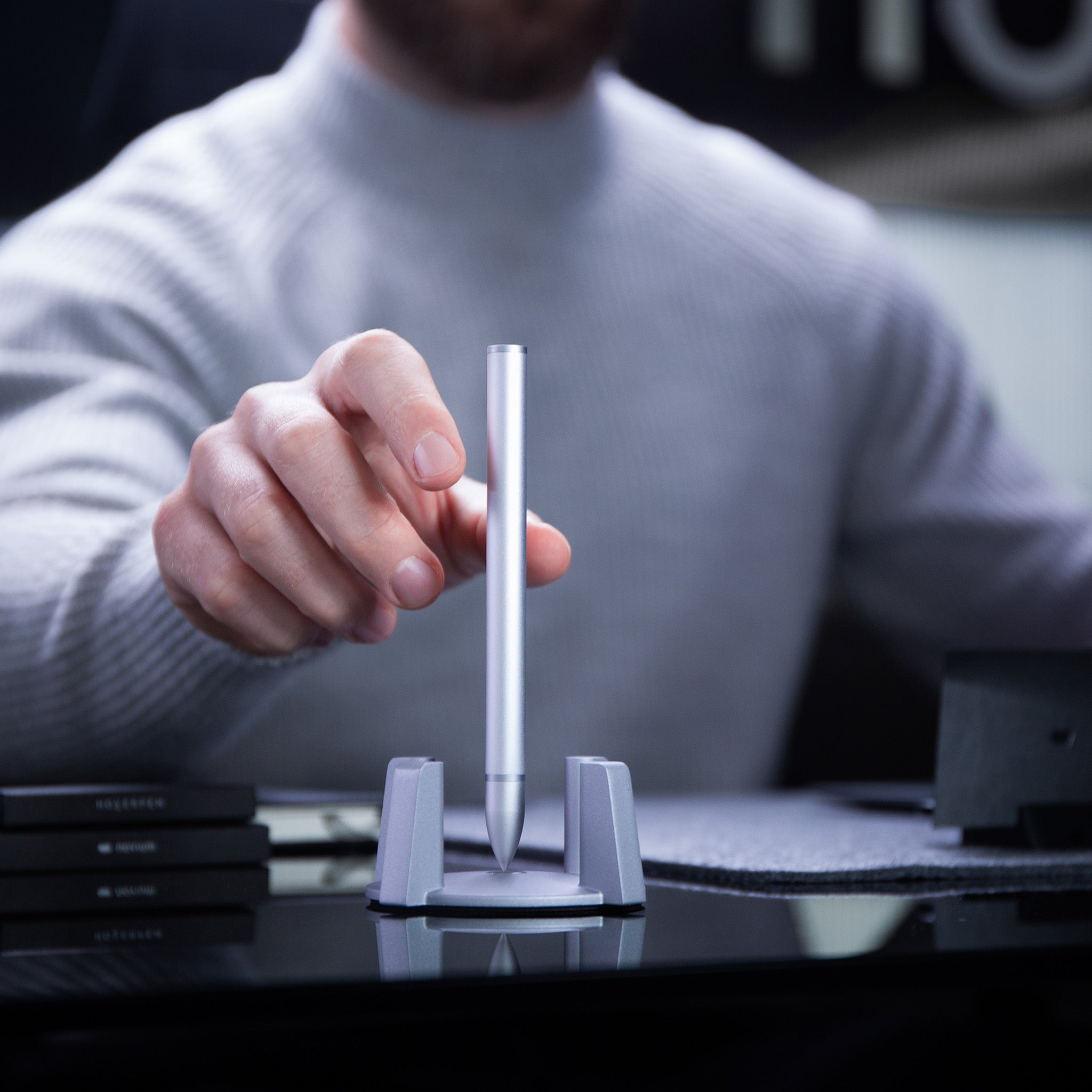 silver ballpoint pen hoverpen classic#40558020395101